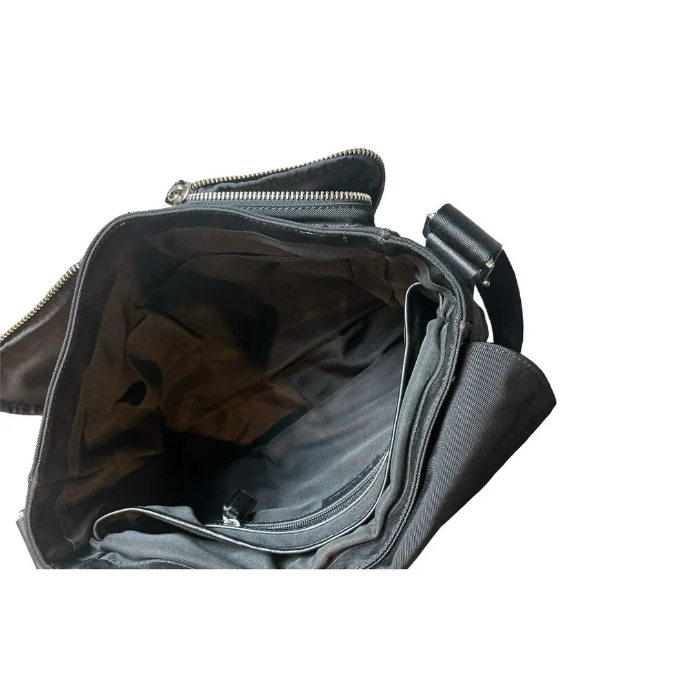 Banana Republic Nylon Leather Messenger Bag